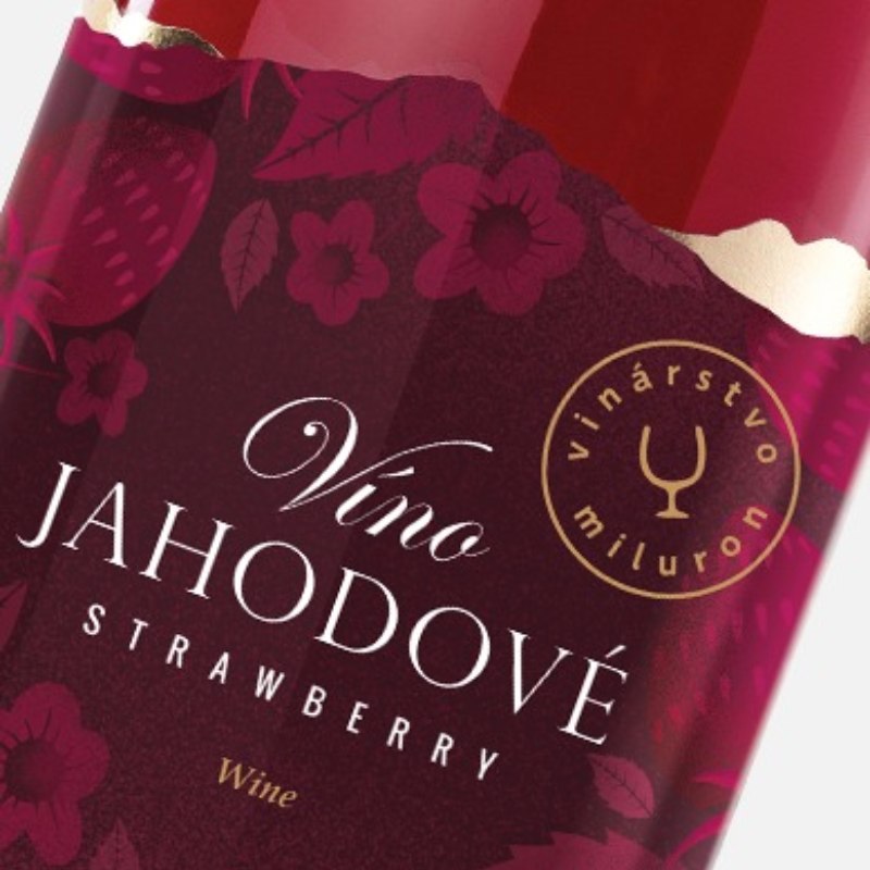 Jahodové víno, 0,75 l