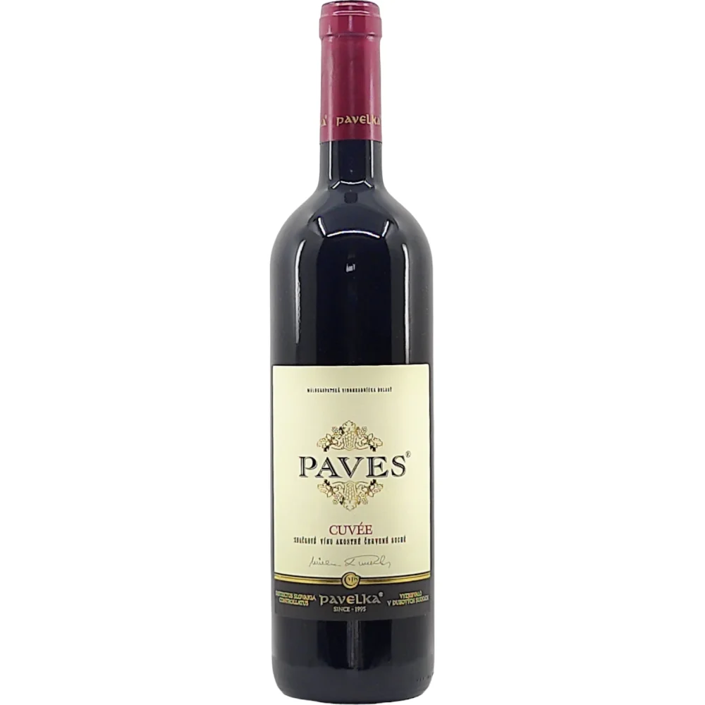 Pavelka a syn Paves červený Suché 13% 0,75 l (čistá fľaša)